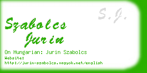 szabolcs jurin business card